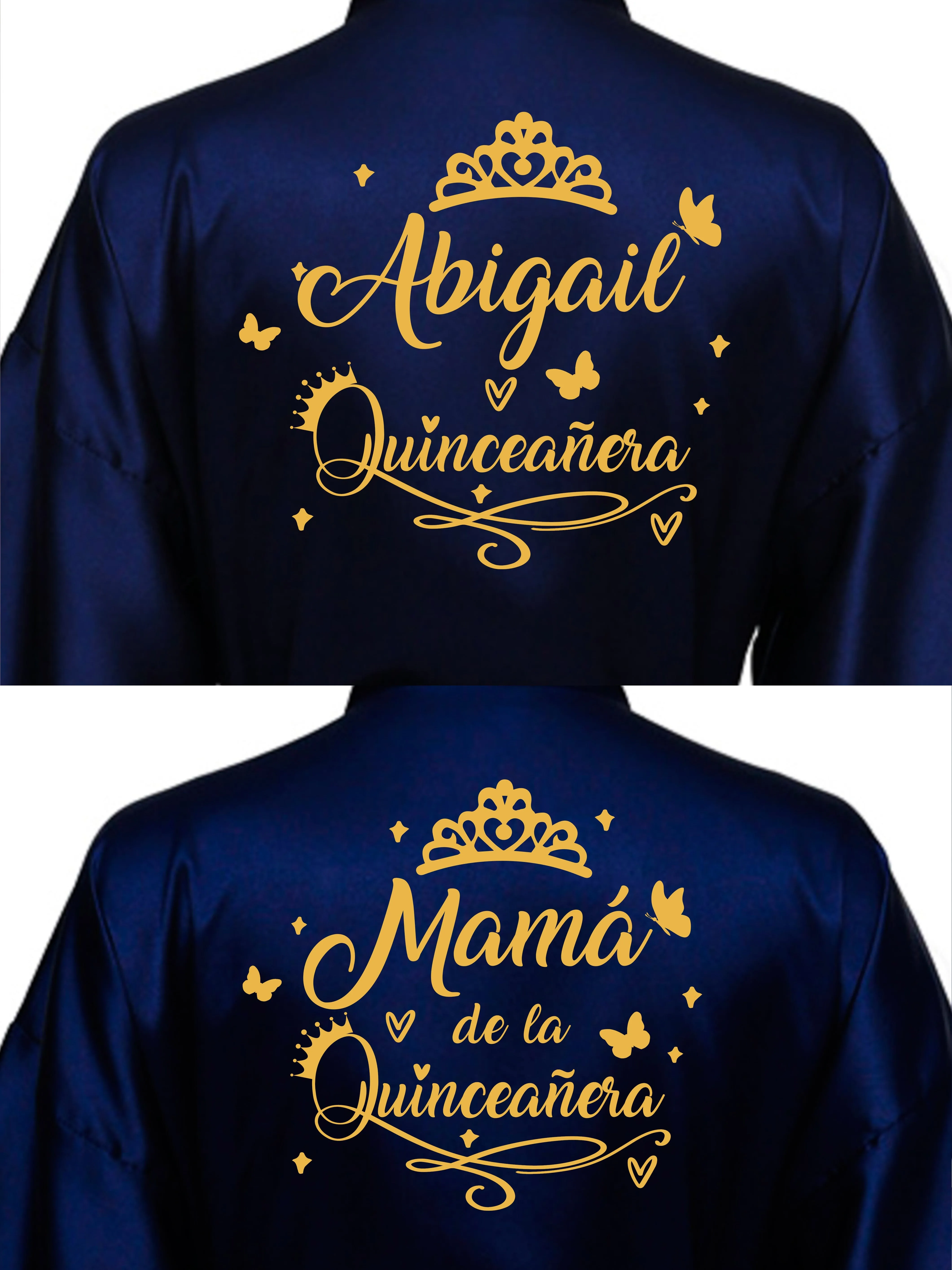 2 Batas quinceanera Navy blue with Gold