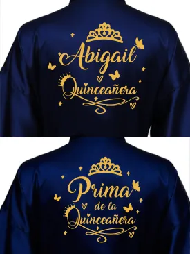 2 Batas quinceanera Navy blue with Gold