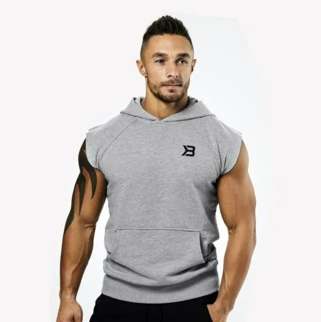 2019 Men Bodybuilding Tank Tops Gyms Fitness Workout Sleeveless Hoodies Man Casual Camouflage Hooded Vest Male Camo Clothing