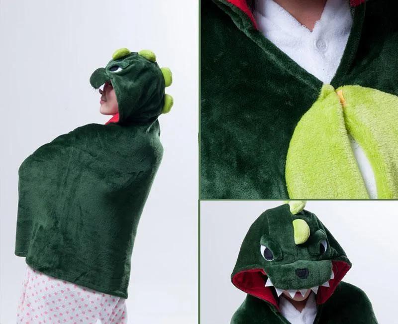 Animal Kigurumi Dinosaur Cosplay Costume Hoodie Cloak