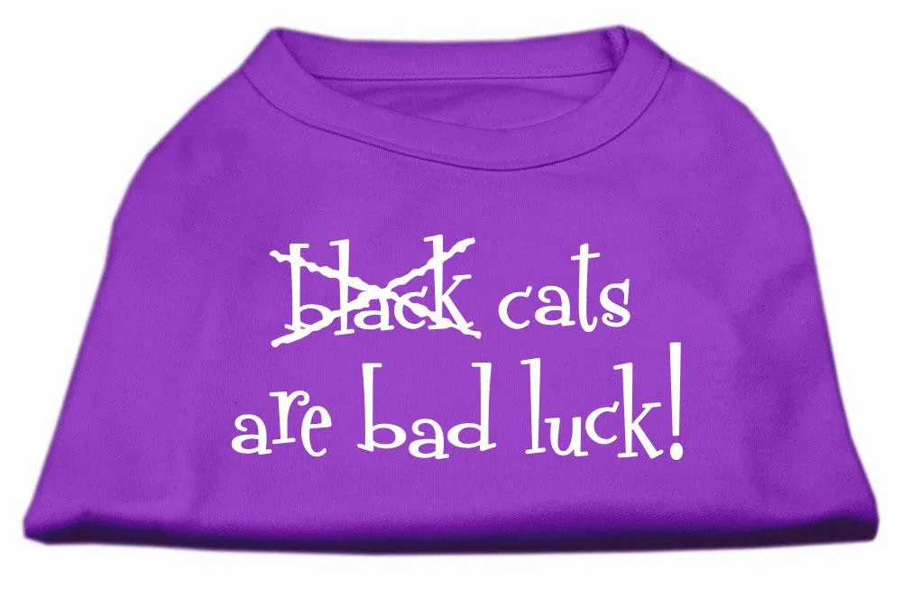 Black Cats are Bad Luck Screen Print Shirt Purple XL (16)