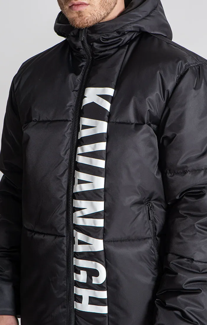 Black Peekaboo Puffer Jacket