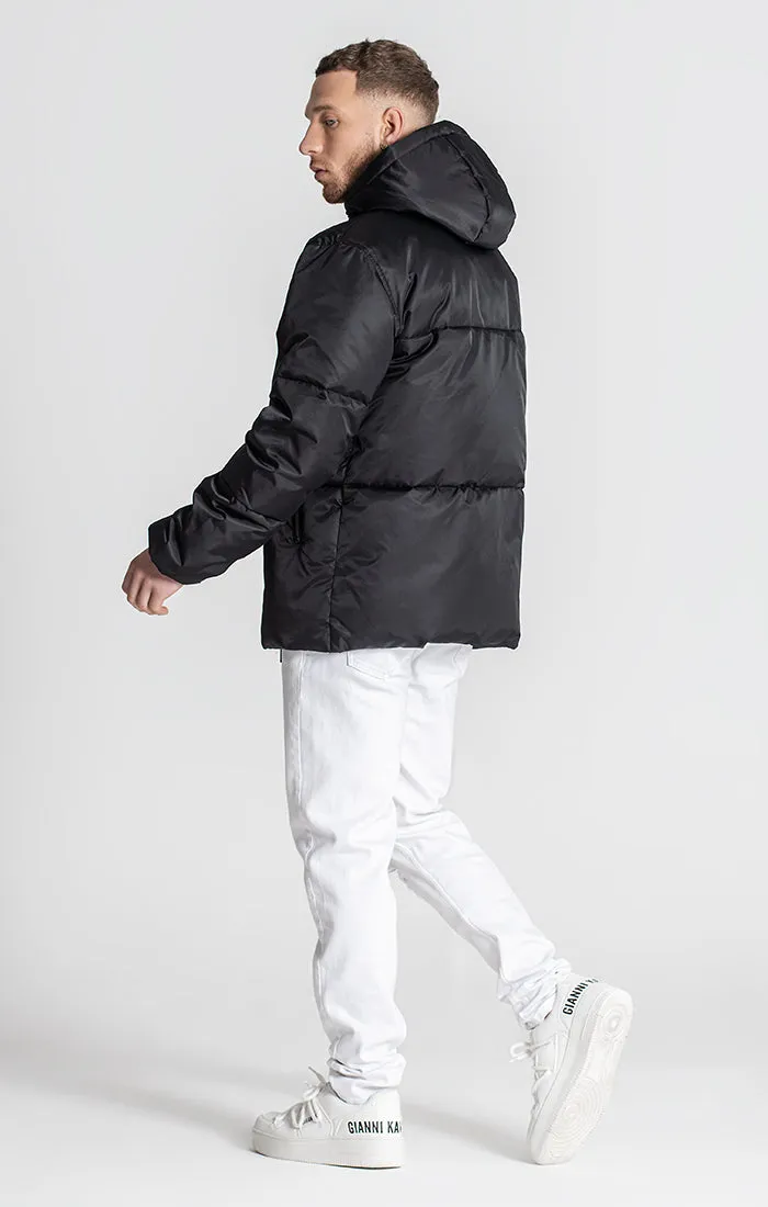 Black Peekaboo Puffer Jacket