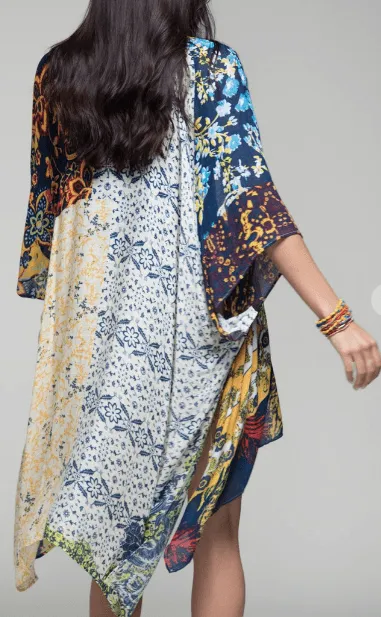 Boho Floral Tile Kimono