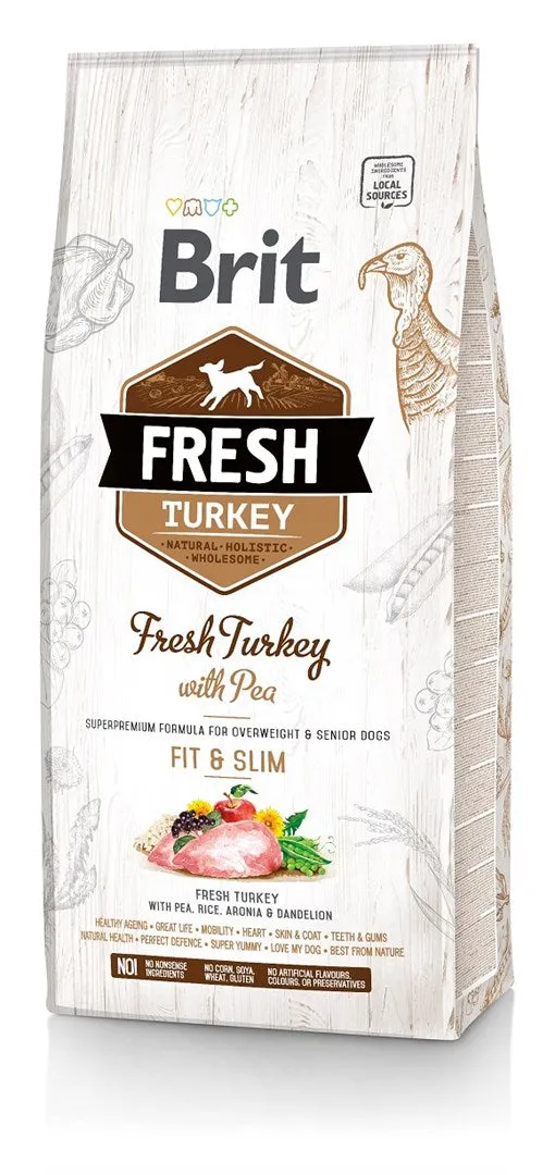 Brit Fresh Turkey & Pea Fit & Slim - Dry Dog Food Turkey With Pea - 12 Kg