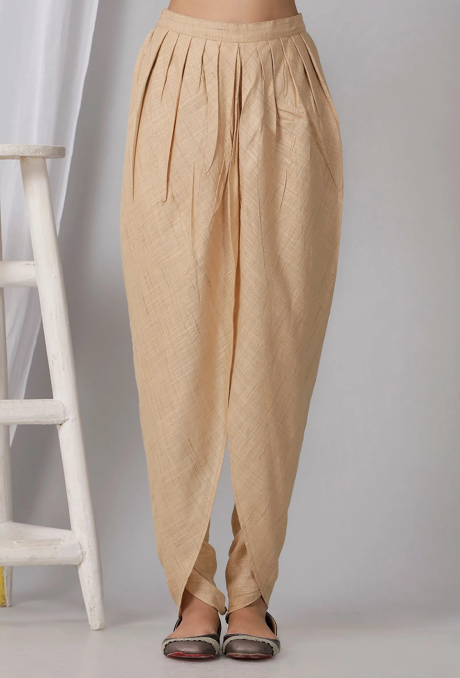 Brown Cotton Khadi Dhoti