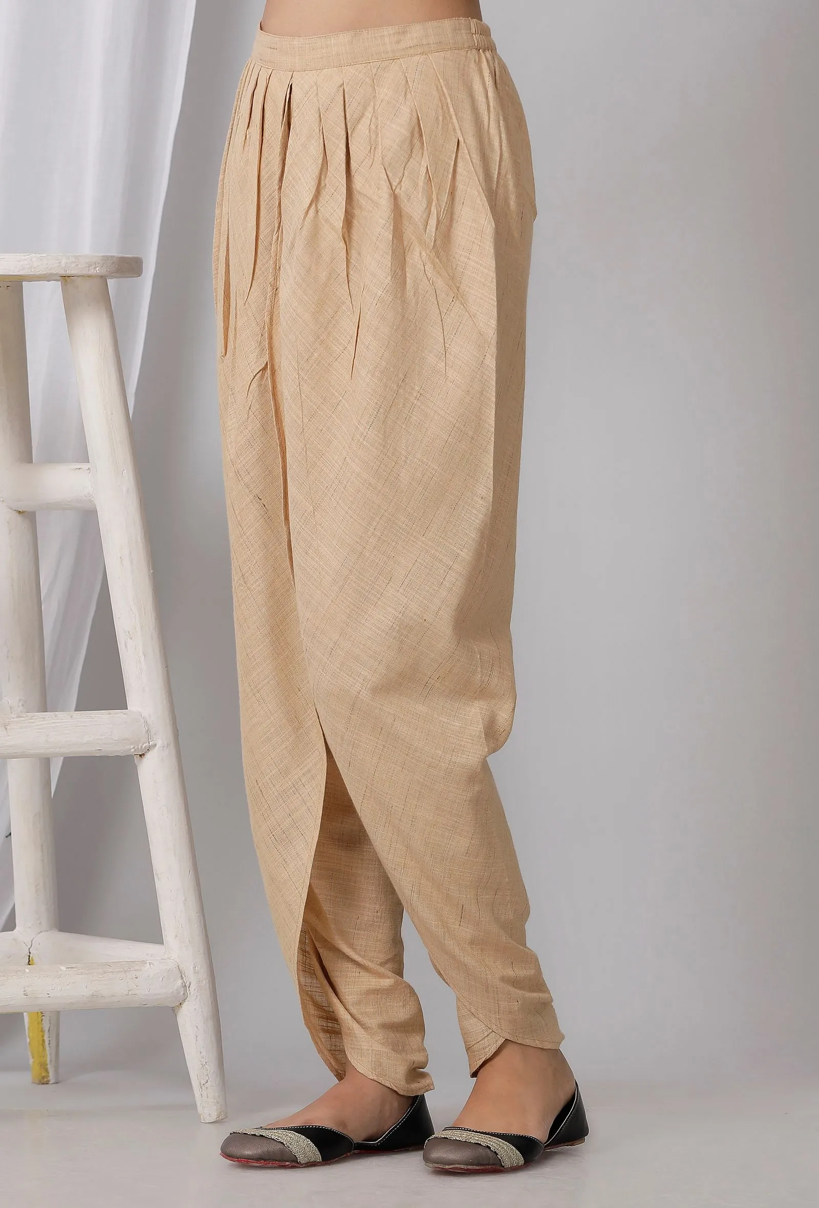 Brown Cotton Khadi Dhoti