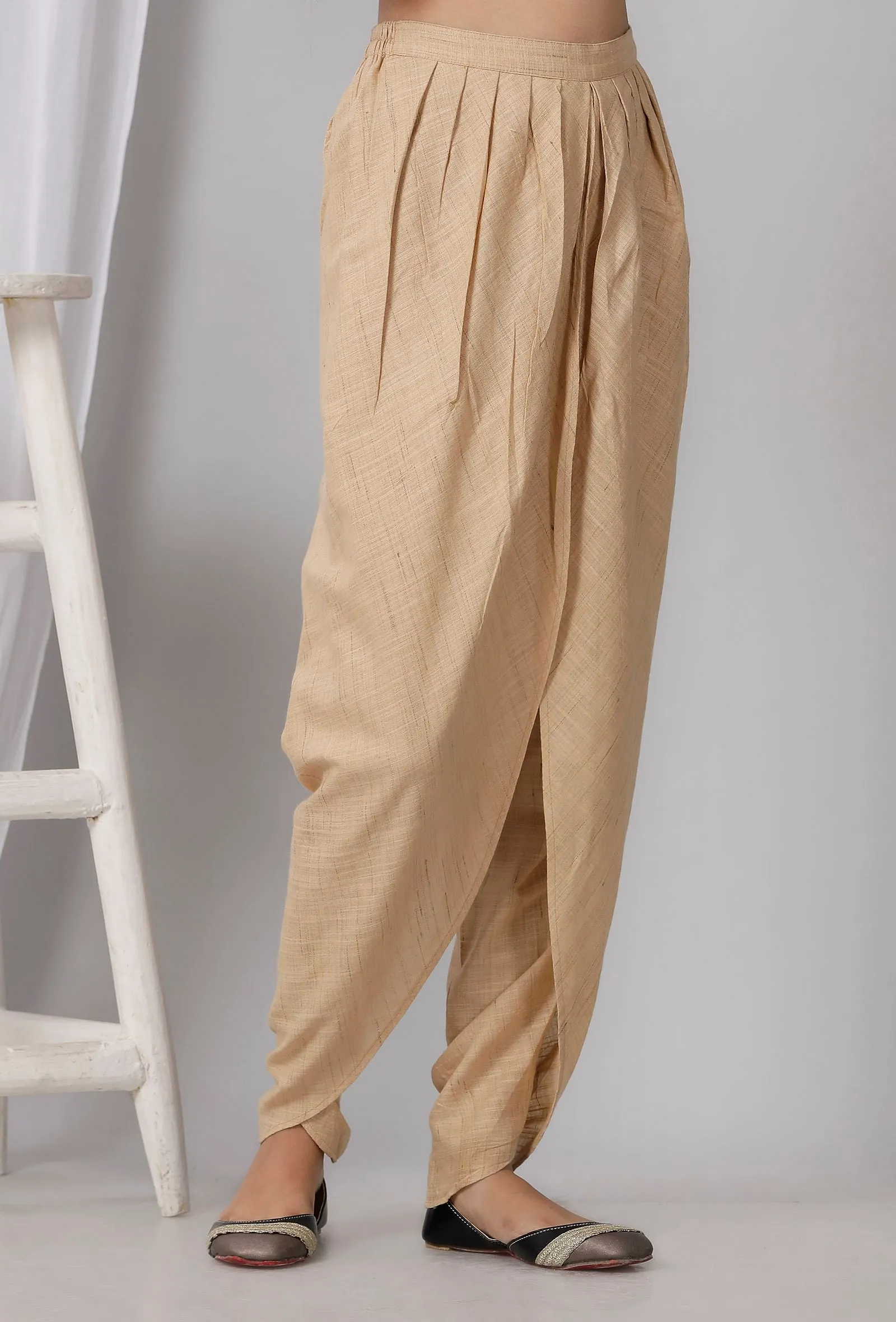 Brown Cotton Khadi Dhoti