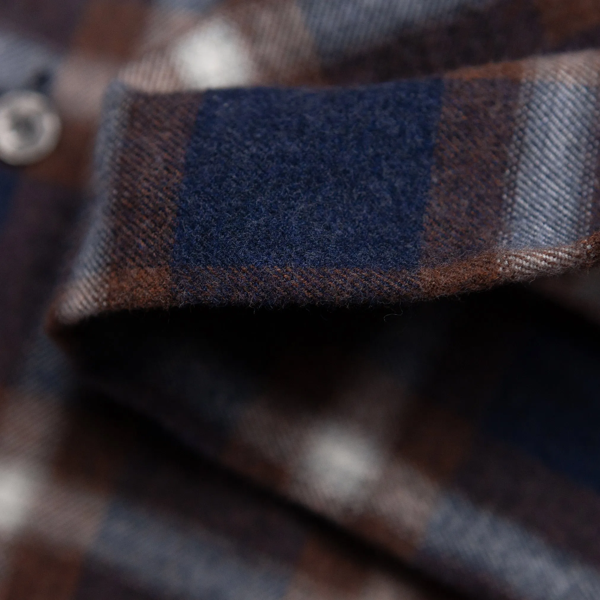 Brushed Flannel Rust & Navy Plaid Shirt