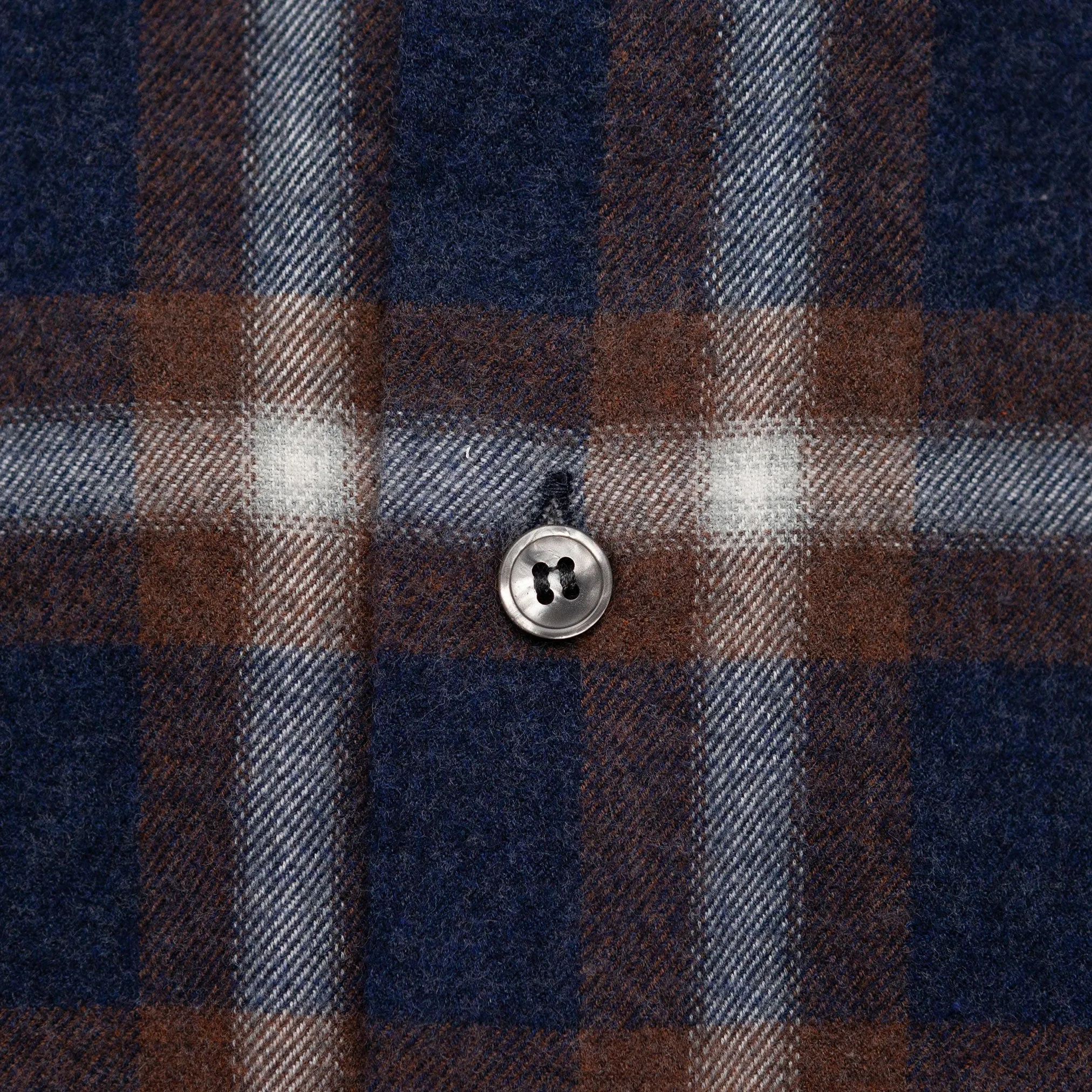 Brushed Flannel Rust & Navy Plaid Shirt