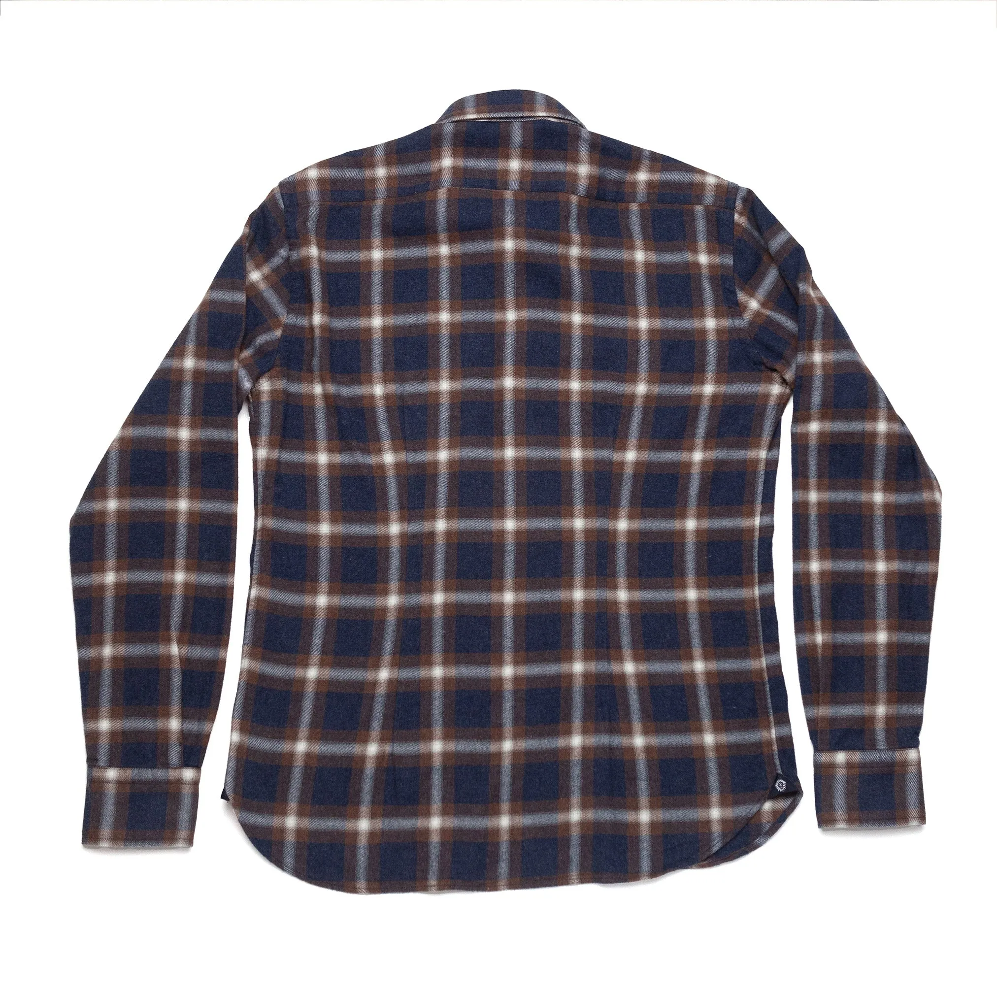 Brushed Flannel Rust & Navy Plaid Shirt