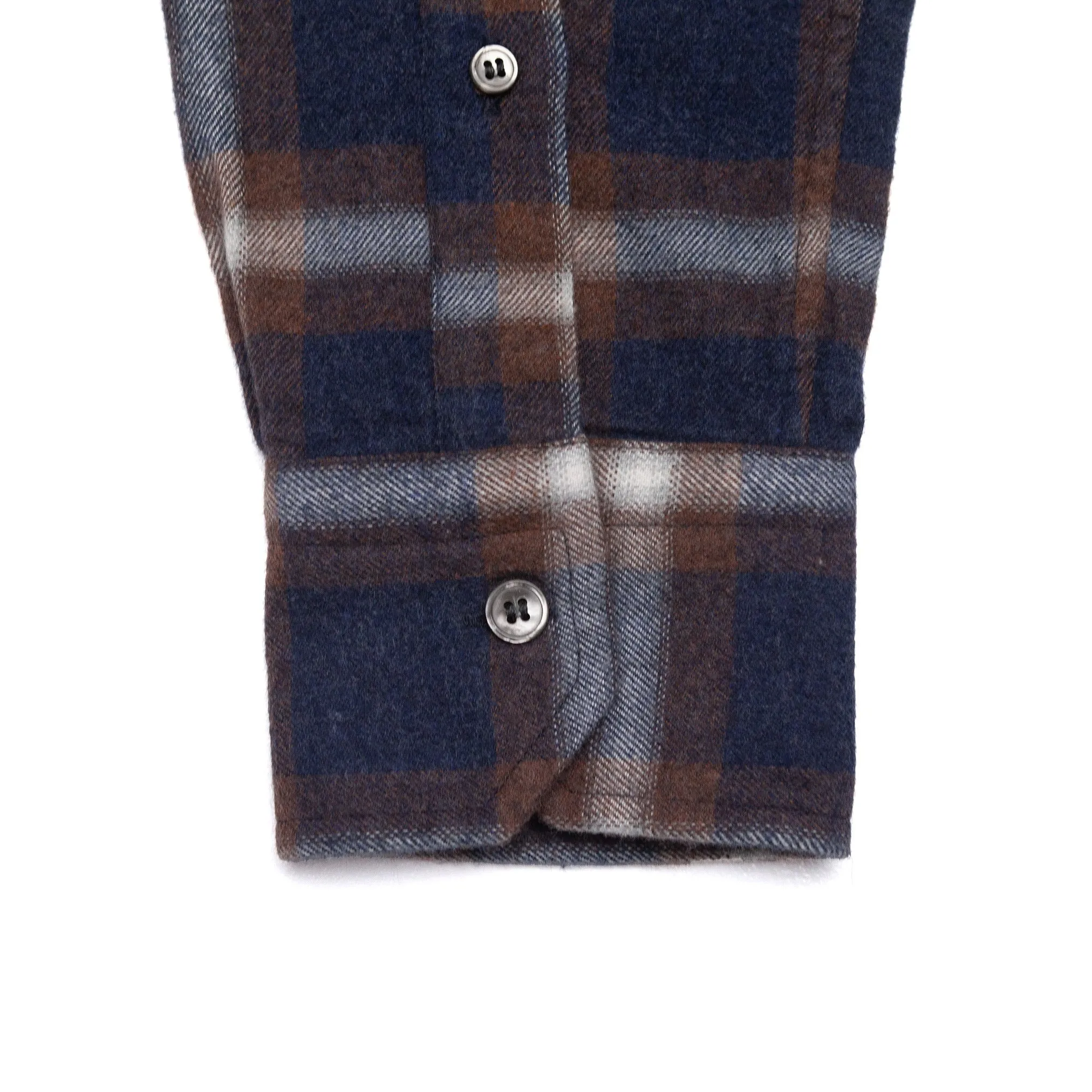 Brushed Flannel Rust & Navy Plaid Shirt