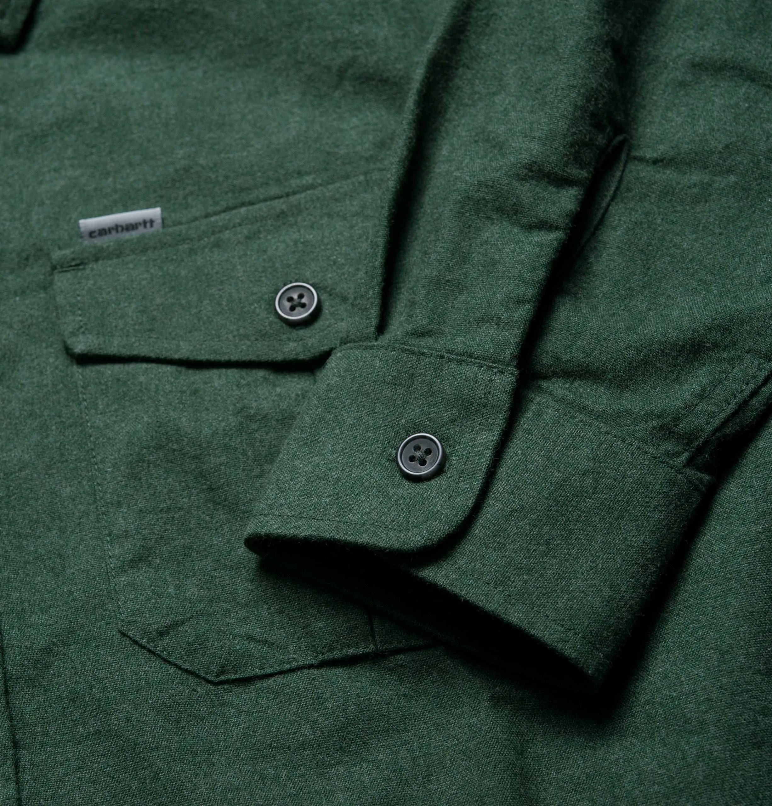 Carhartt WIP L/S Vendor Shirt – Chrome Green Heather