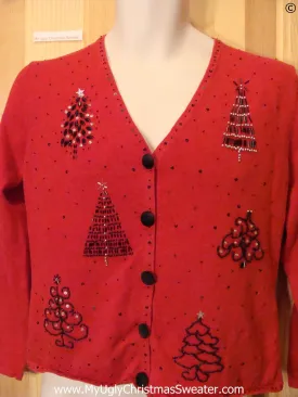 Cheap Tacky Red Christmas Sweater Trees