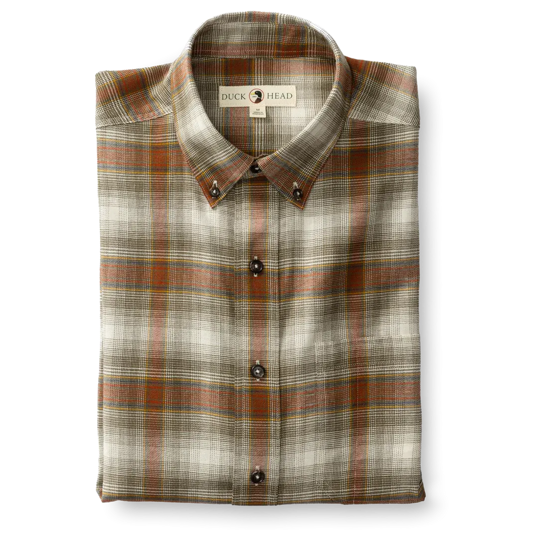 Duck Head - Walsh Plaid Flannel -Crocodile Brown