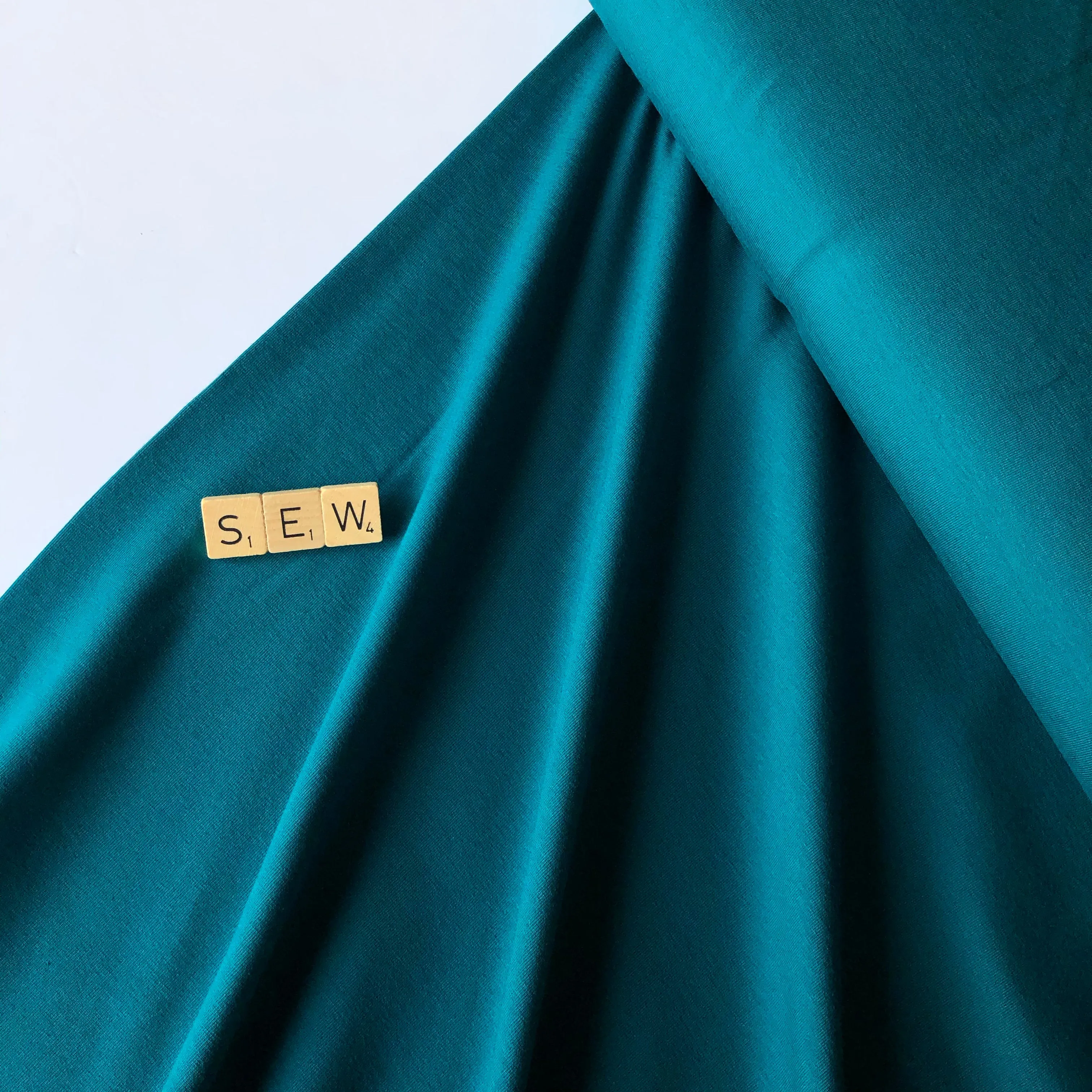 Essential Chic Teal Cotton Jersey Fabric