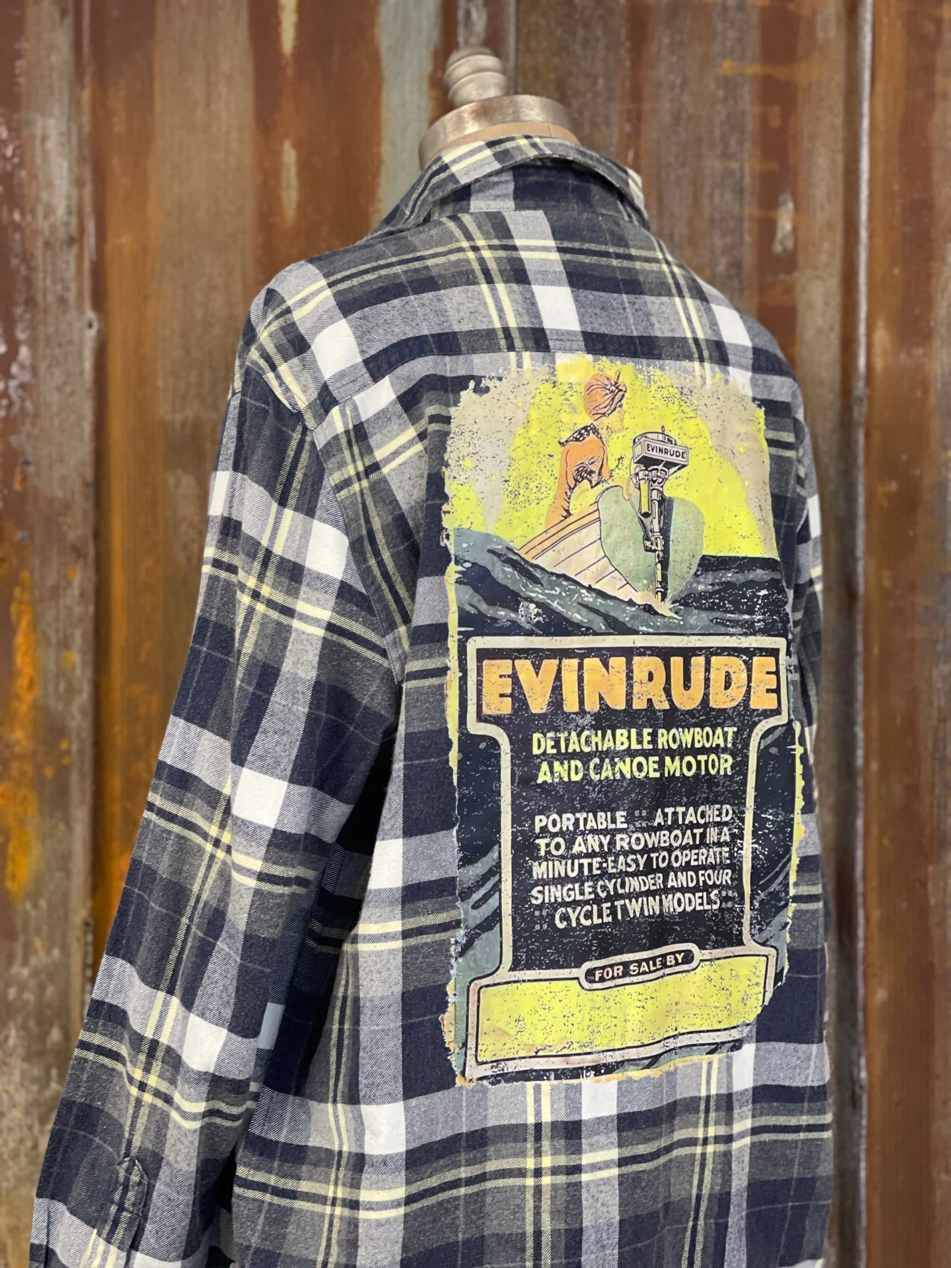 Evinrude Flannel- Classic Lake Superior Blue