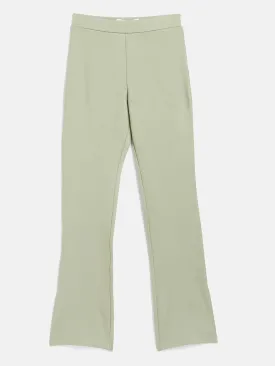 Girls English Green Side Slit Bell Bottom Pants