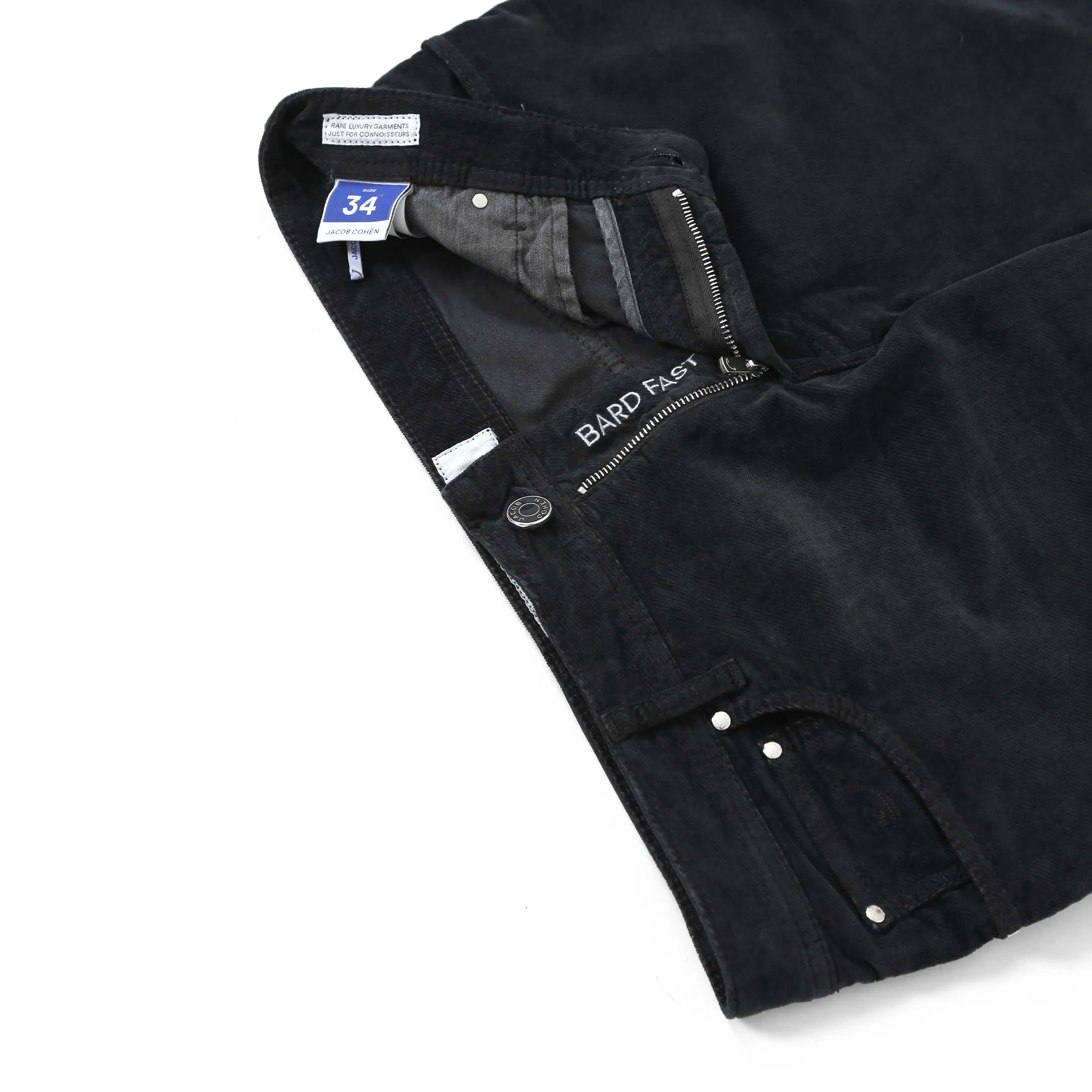 Jacob Cohen Bard 5 Pocket Moleskin Jean in Black