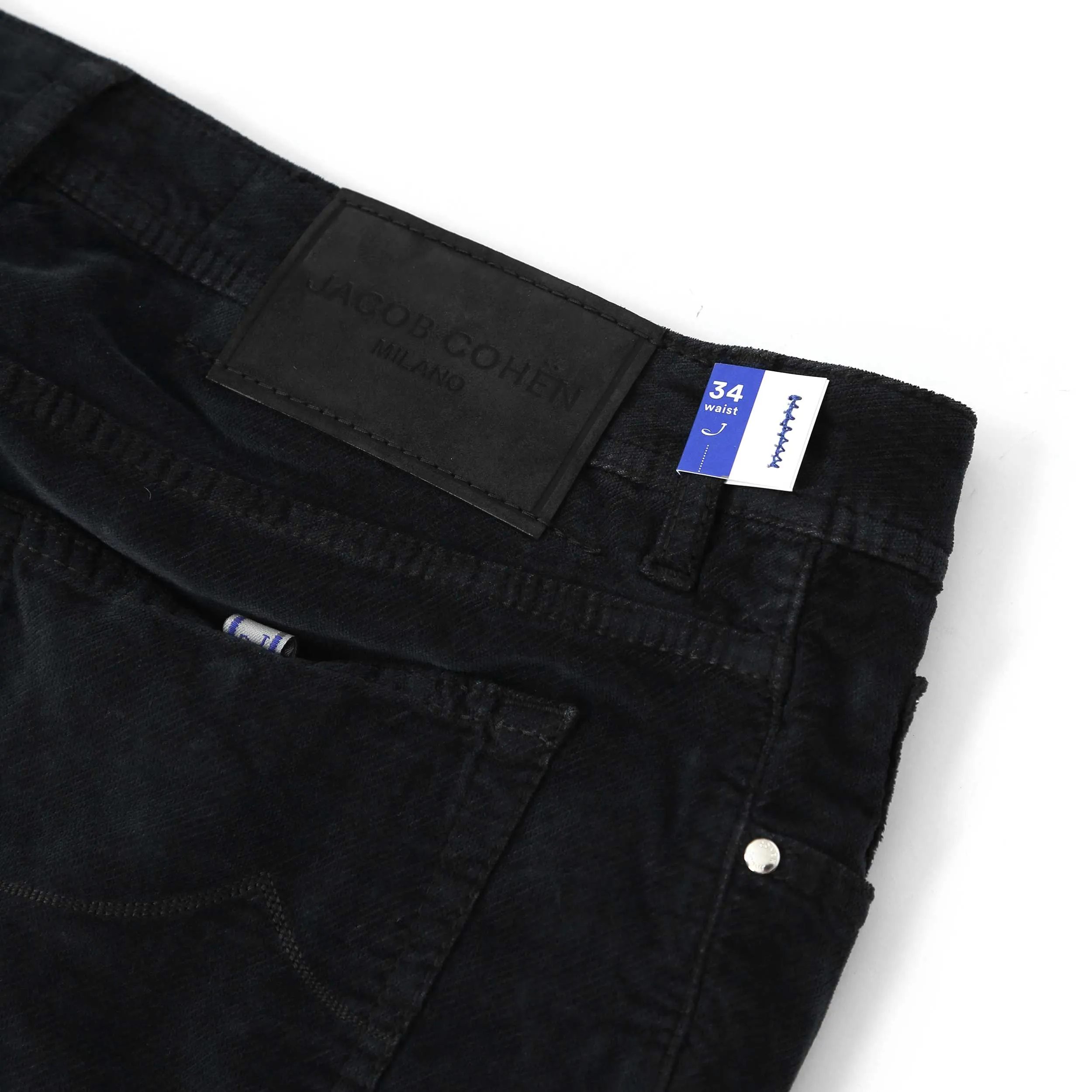 Jacob Cohen Bard 5 Pocket Moleskin Jean in Black