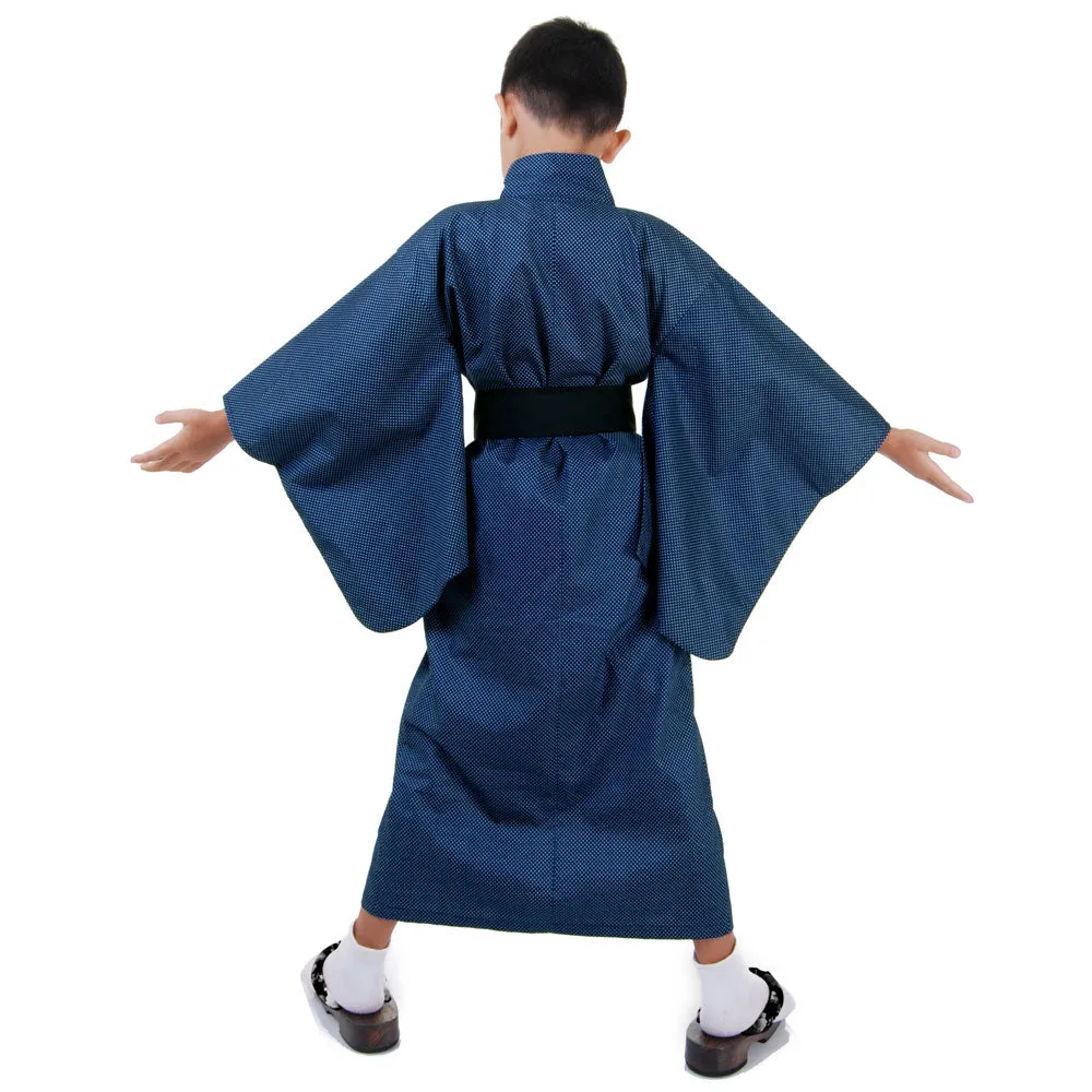 Japanese Tengu Black Kimono Robe Costume for Boys