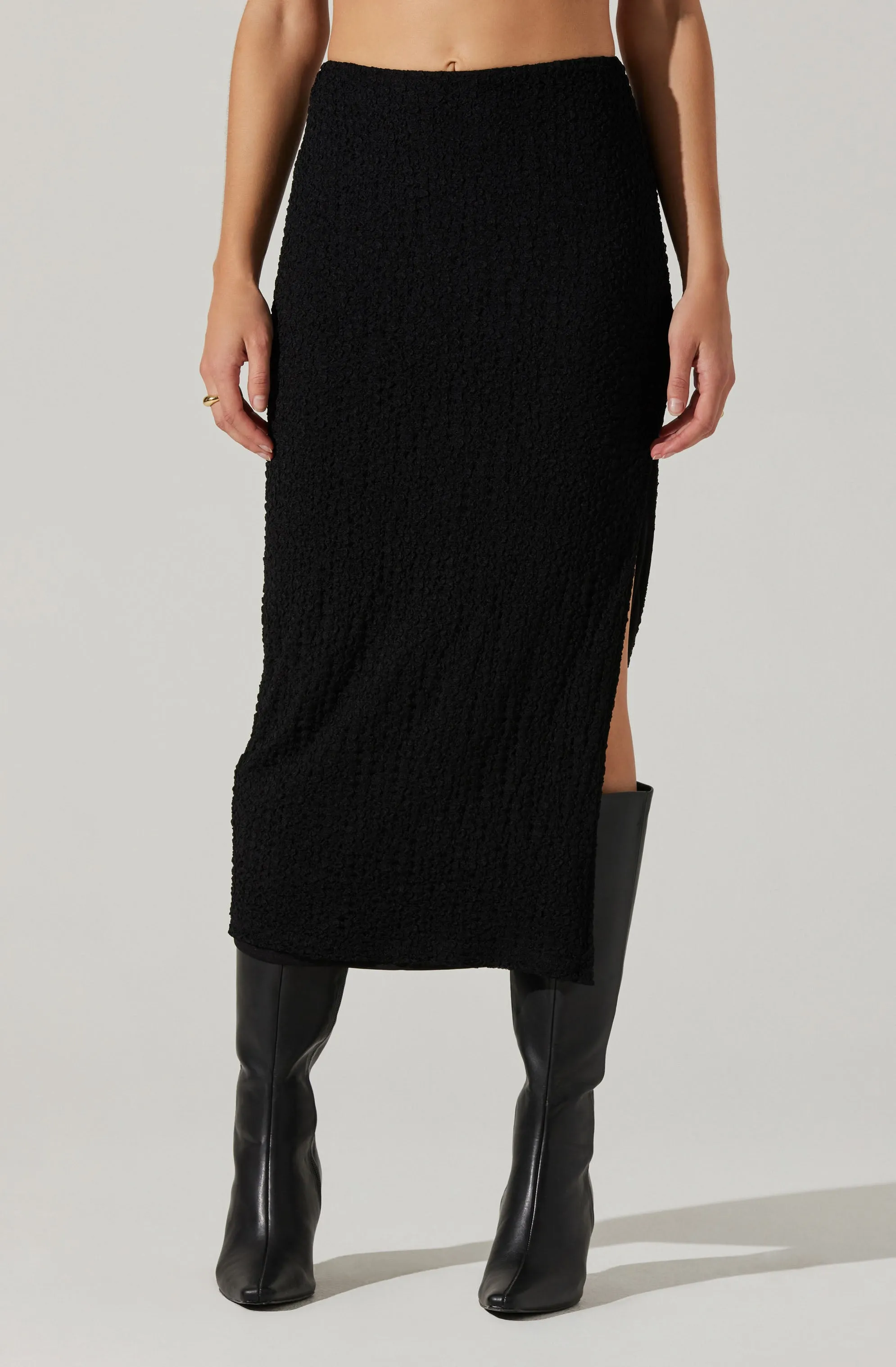 Keely Textured Midi Skirt