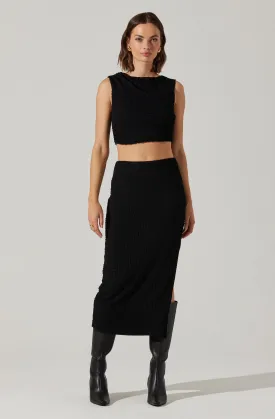 Keely Textured Midi Skirt