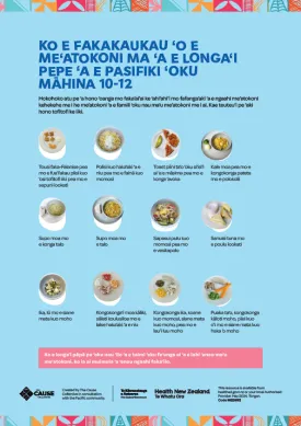 Ko e fakakaukau ‘o e me‘atokoni ma ‘a e longa‘i pepe ‘a e Pasifiki ‘oku māhina 10-12 Food ideas for Pacific babies Tongan HE2682