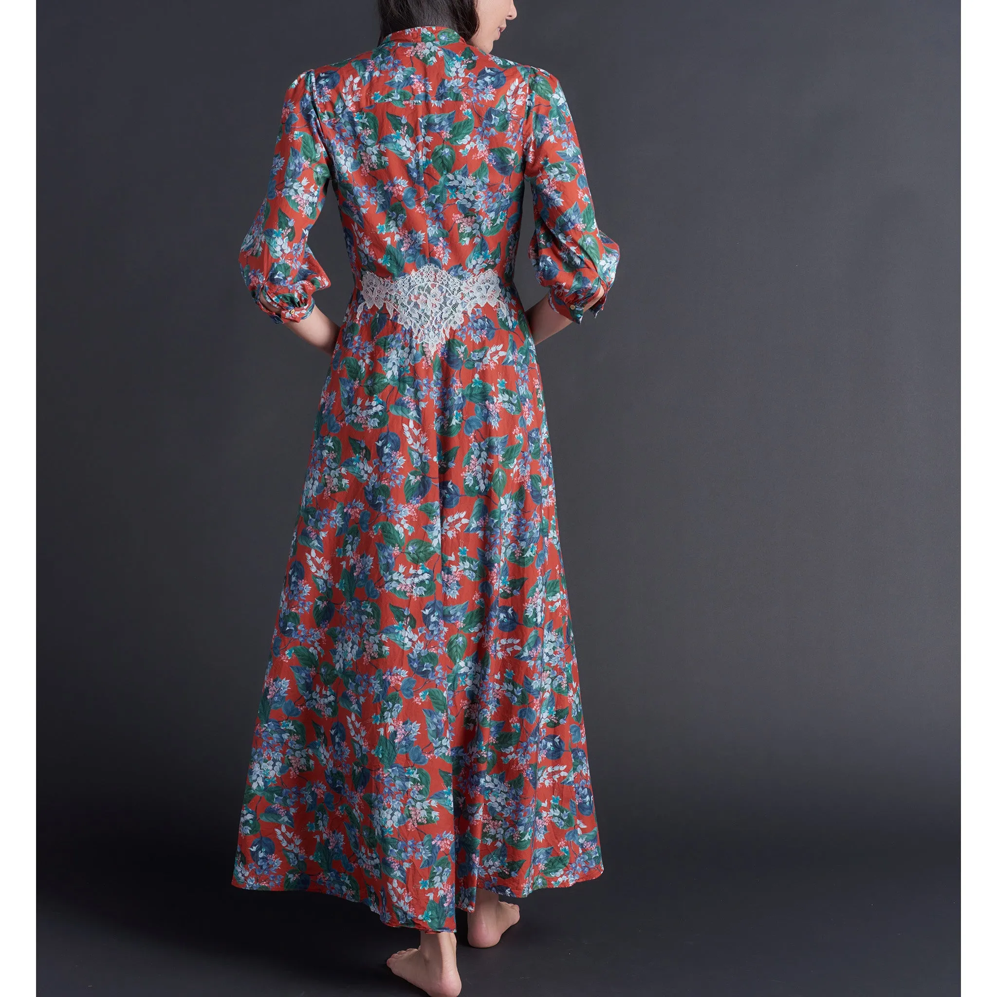 Maia Long Robe in Liberty Print Cotton Lawn