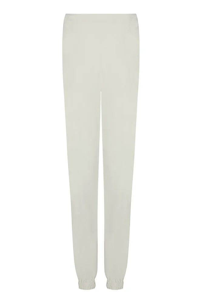 Moscow Elasticated Cuff Trouser Papyrus Viscose Crepe