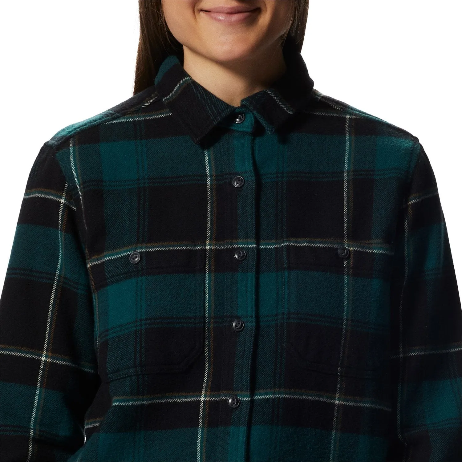 Mountain Hardwear Plusher Long Sleeve Shirt, Dark Green