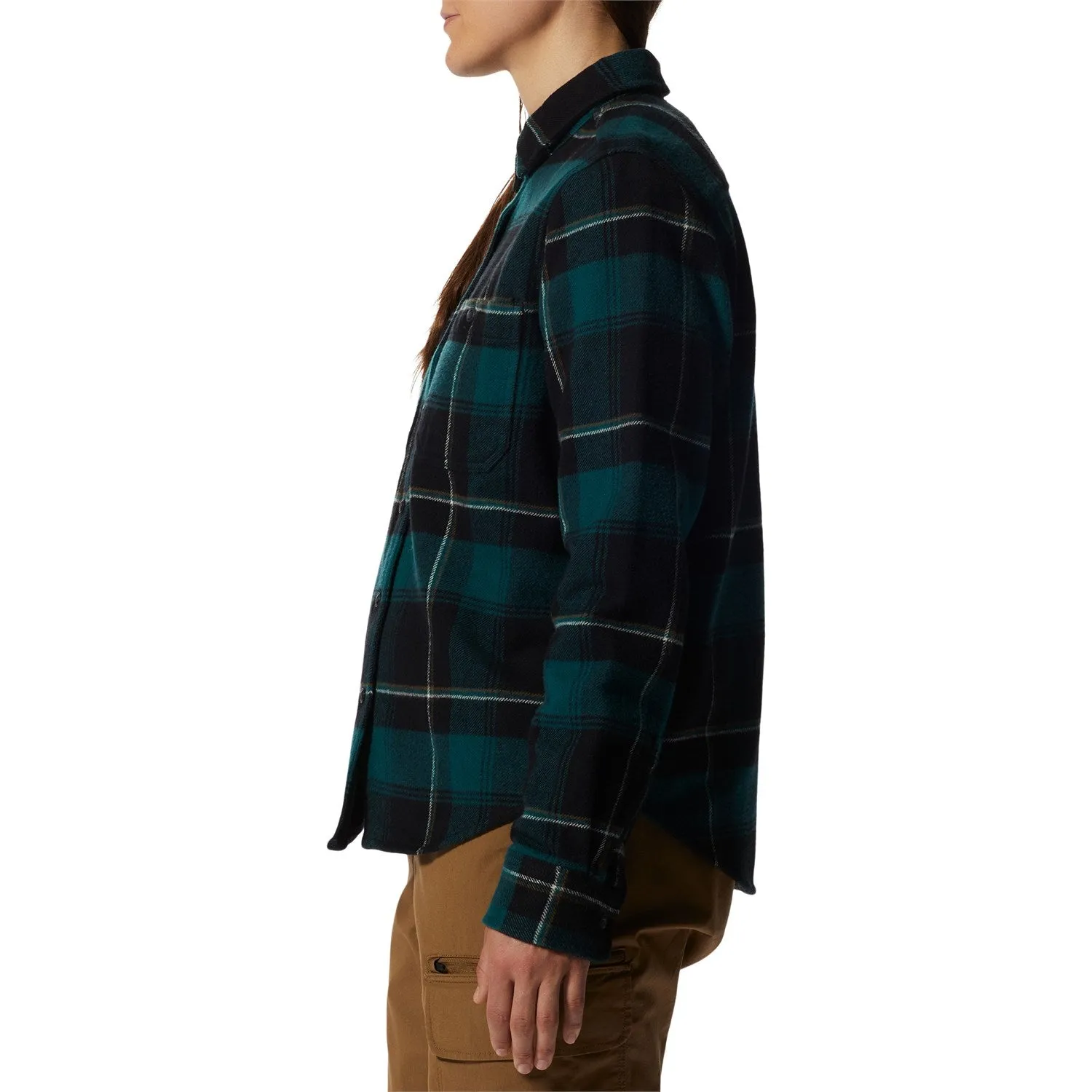 Mountain Hardwear Plusher Long Sleeve Shirt, Dark Green