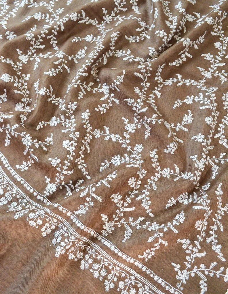 Natural Embroidery Pashmina Shawl 7468