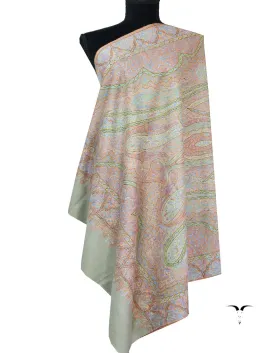 Natural Embroidery Pashmina Shawl 7613