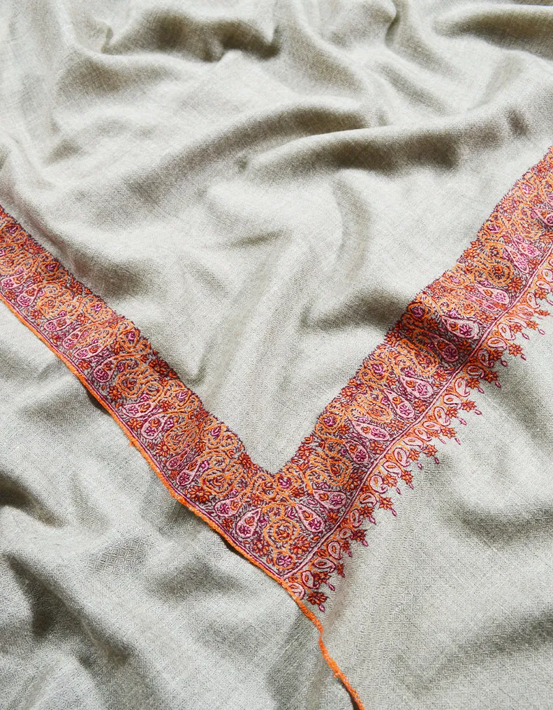 natural embroidery pashmina shawl 8323