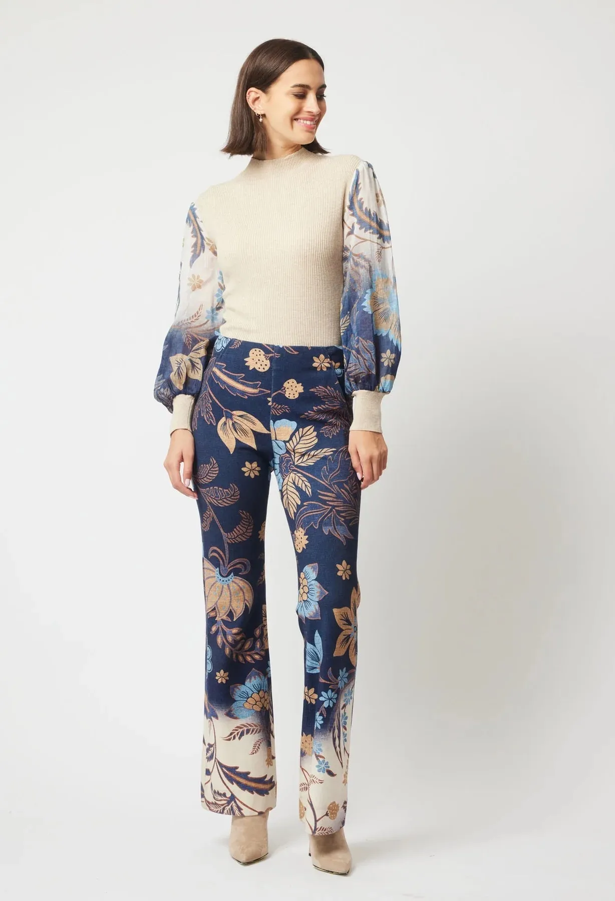 ONCE WAS GETTY PONTE PANT IN LOTUS FLOWER