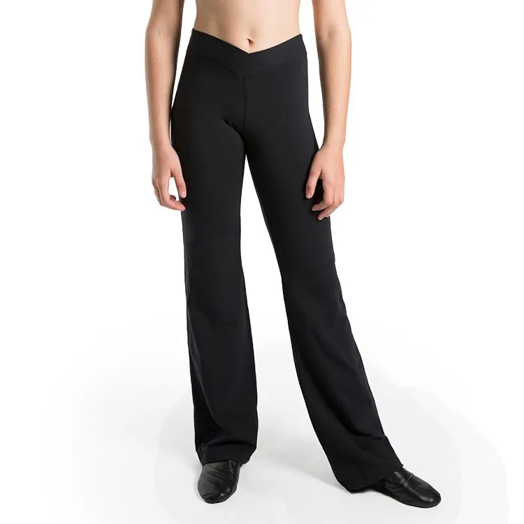 P3401GN - Bloch V Front Girls Full Length Jazz Pants