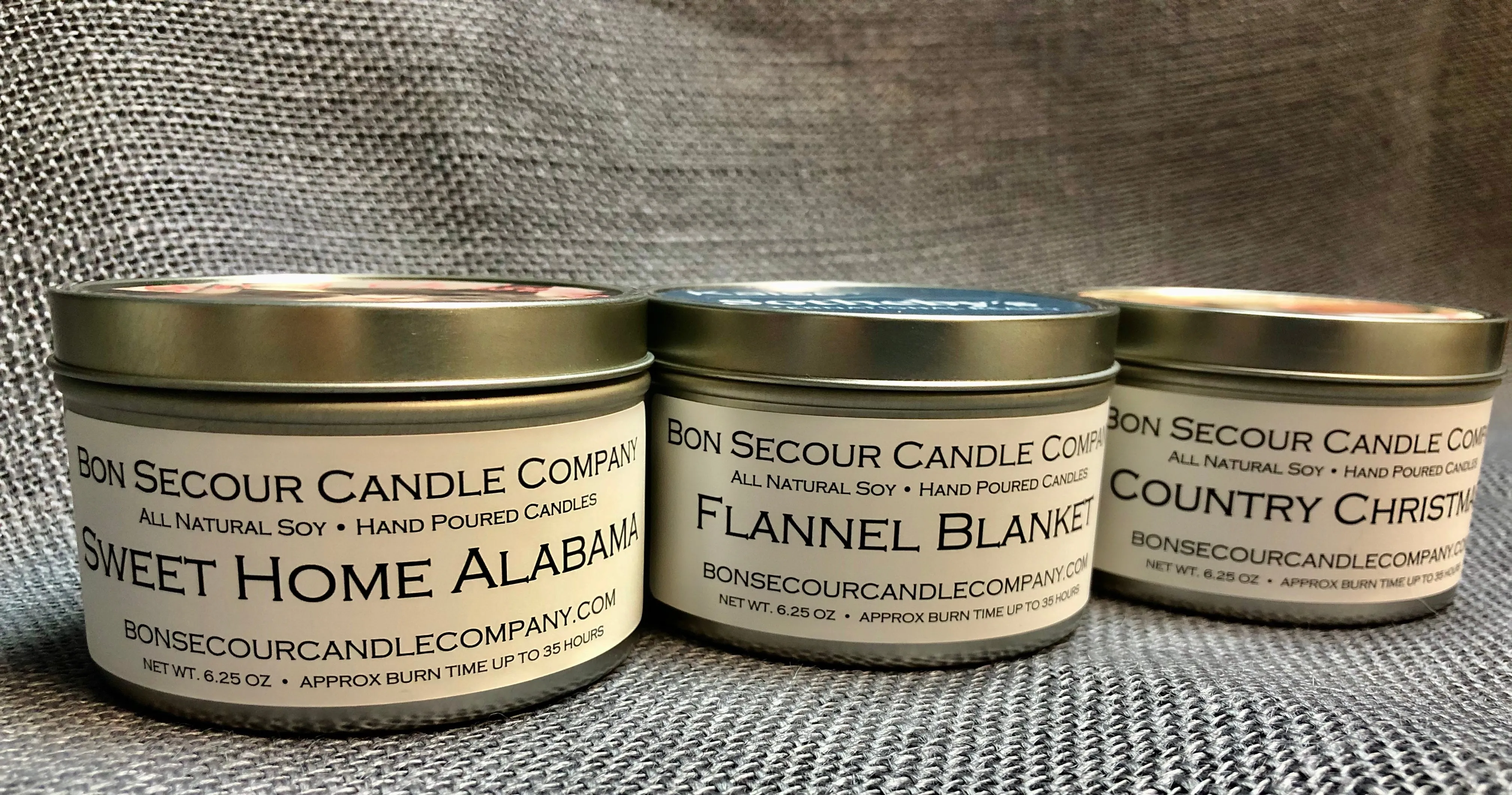 Personalized Holiday Soy Candle Tins