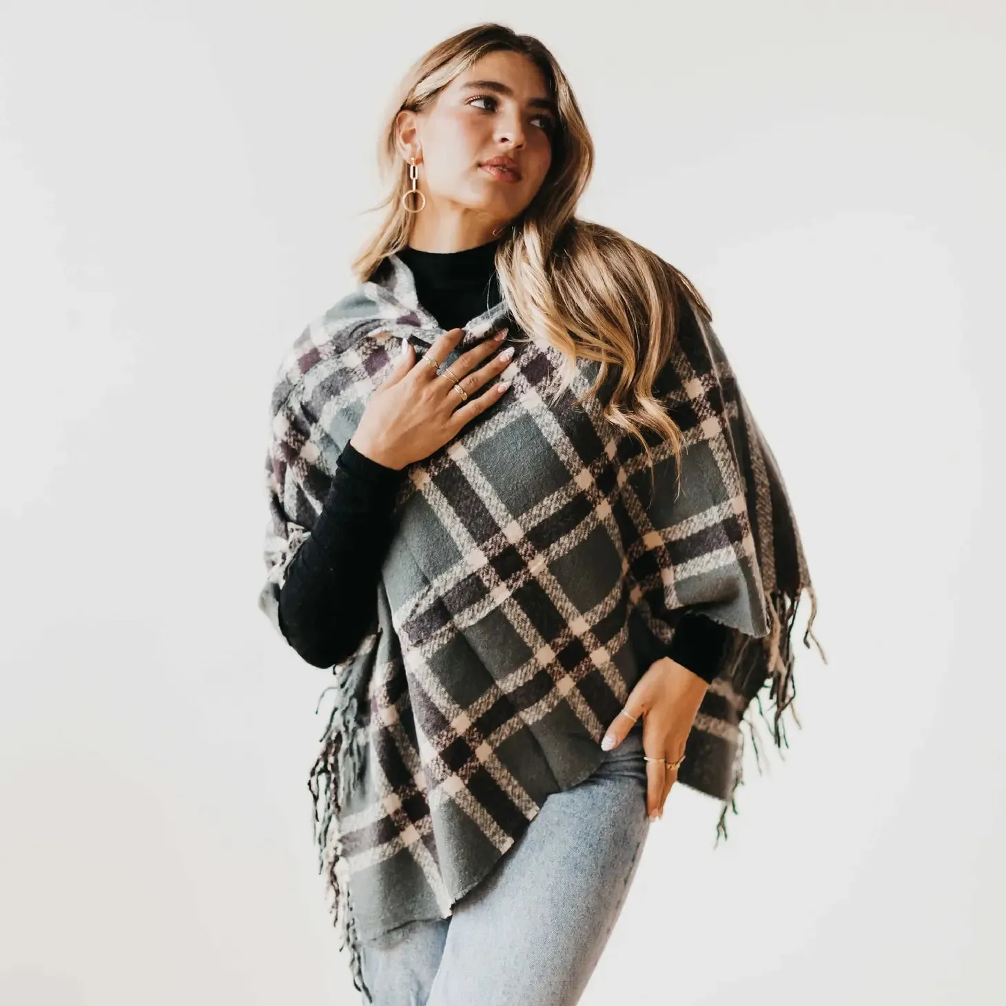 Plaid Shawl / Poncho