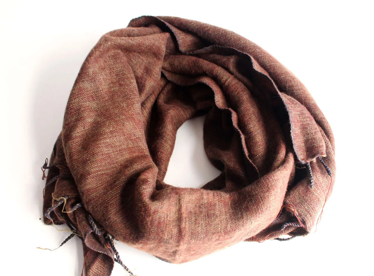 Plain Yak Shawl Brown