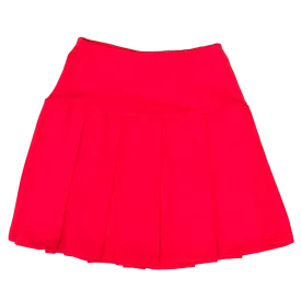 Red Pleated Spirit Skort