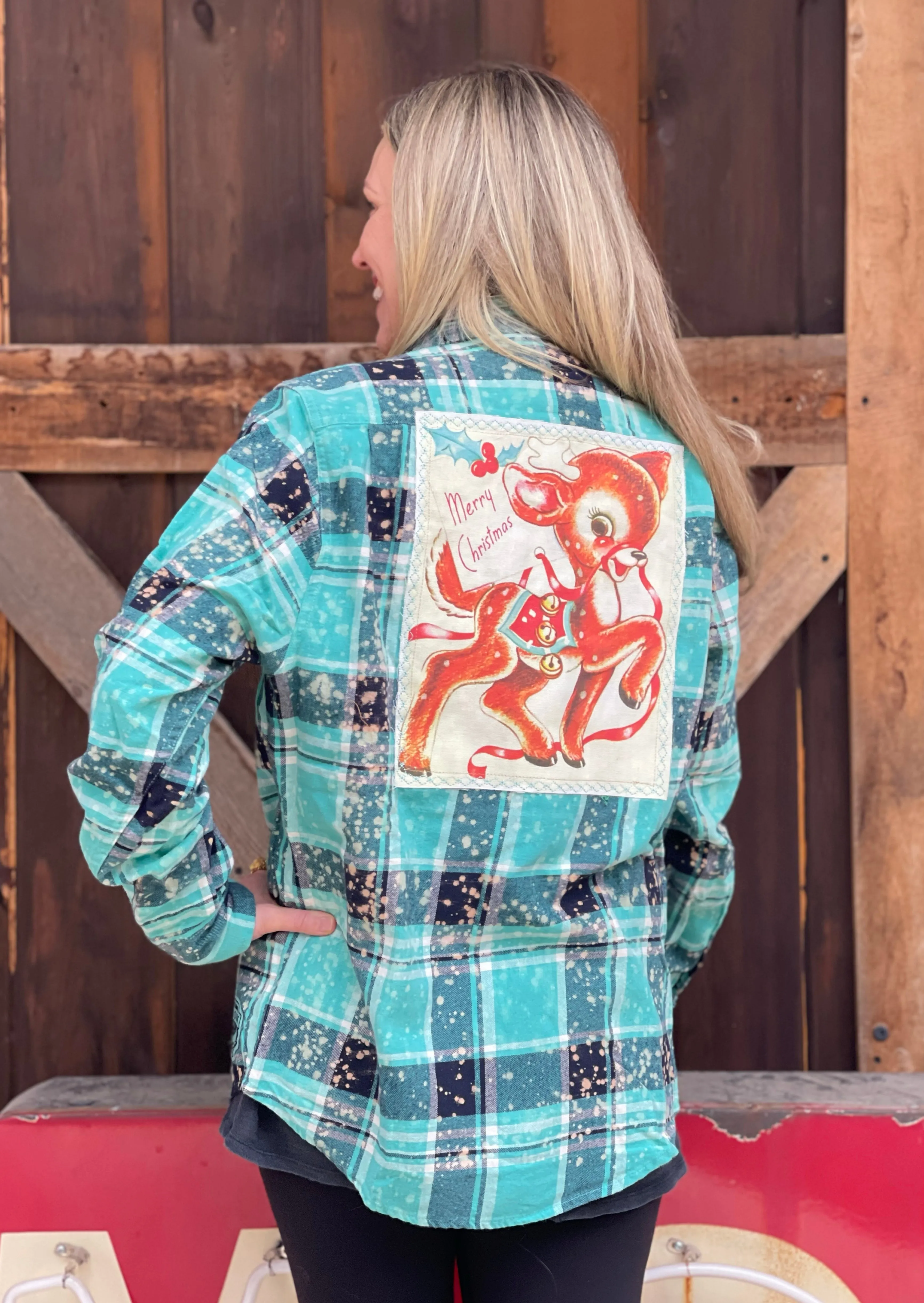 ROCKIN' REINDEER Flannel- LIMITED EDITION Artic Snow