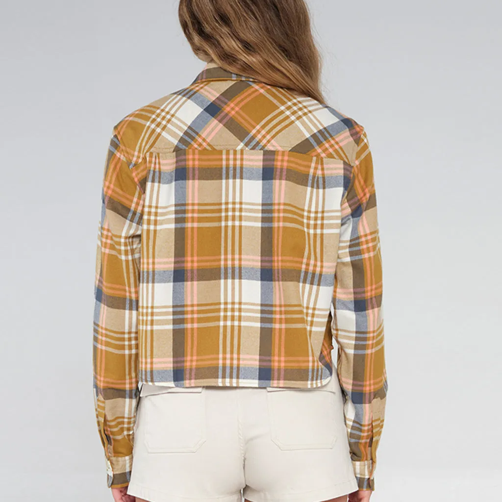 Salty Crew Womens Golden Age Flannel - Gold