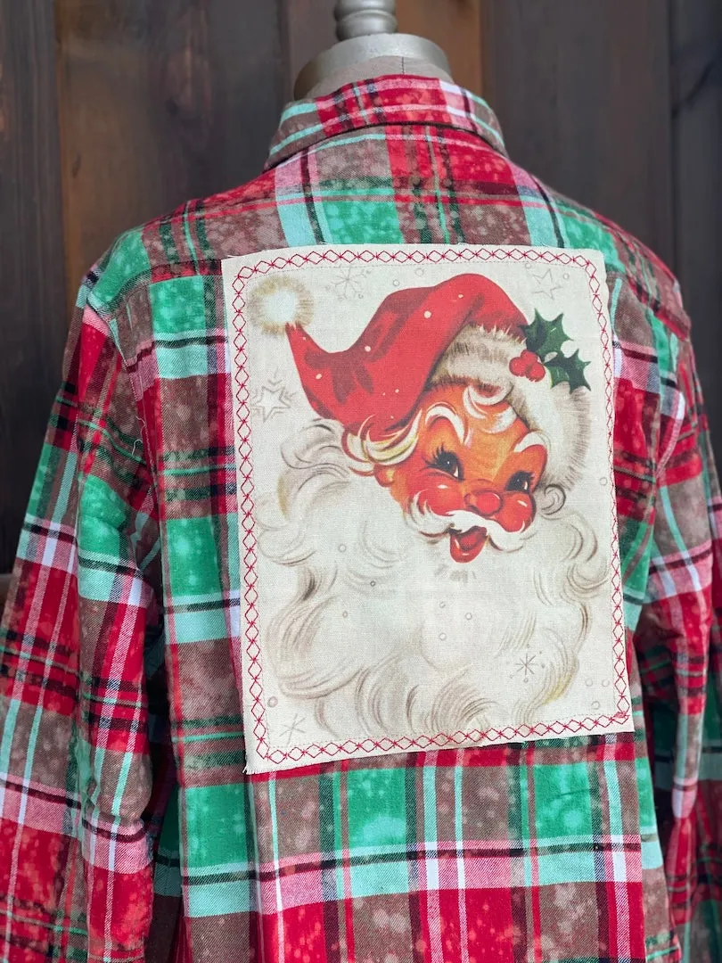 Santa Baby Art Flannel- LIMITED EDITION Mistletoe Plaid