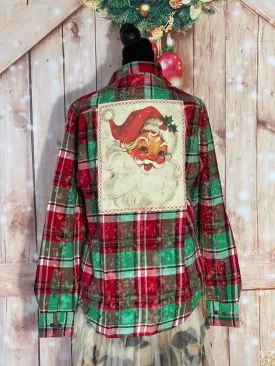 Santa Baby Art Flannel- LIMITED EDITION Mistletoe Plaid