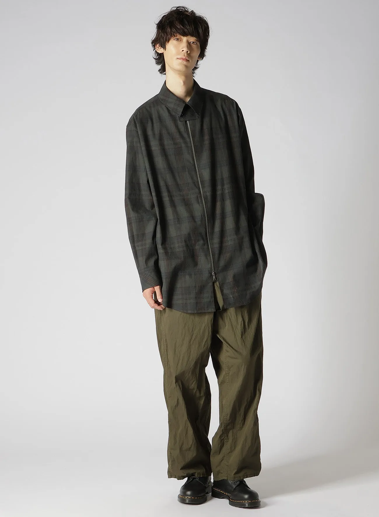 SUMI INK-DYED MADRAS PLAID SLIDER SHIRT