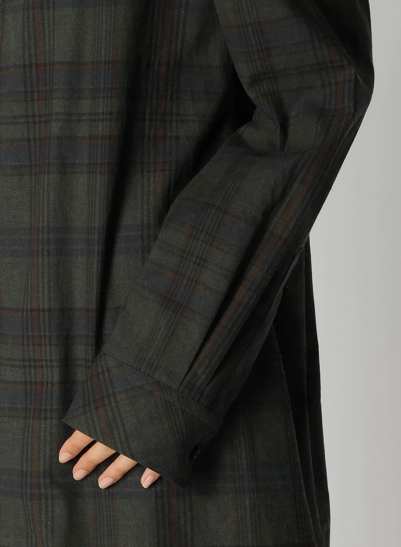 SUMI INK-DYED MADRAS PLAID SLIDER SHIRT