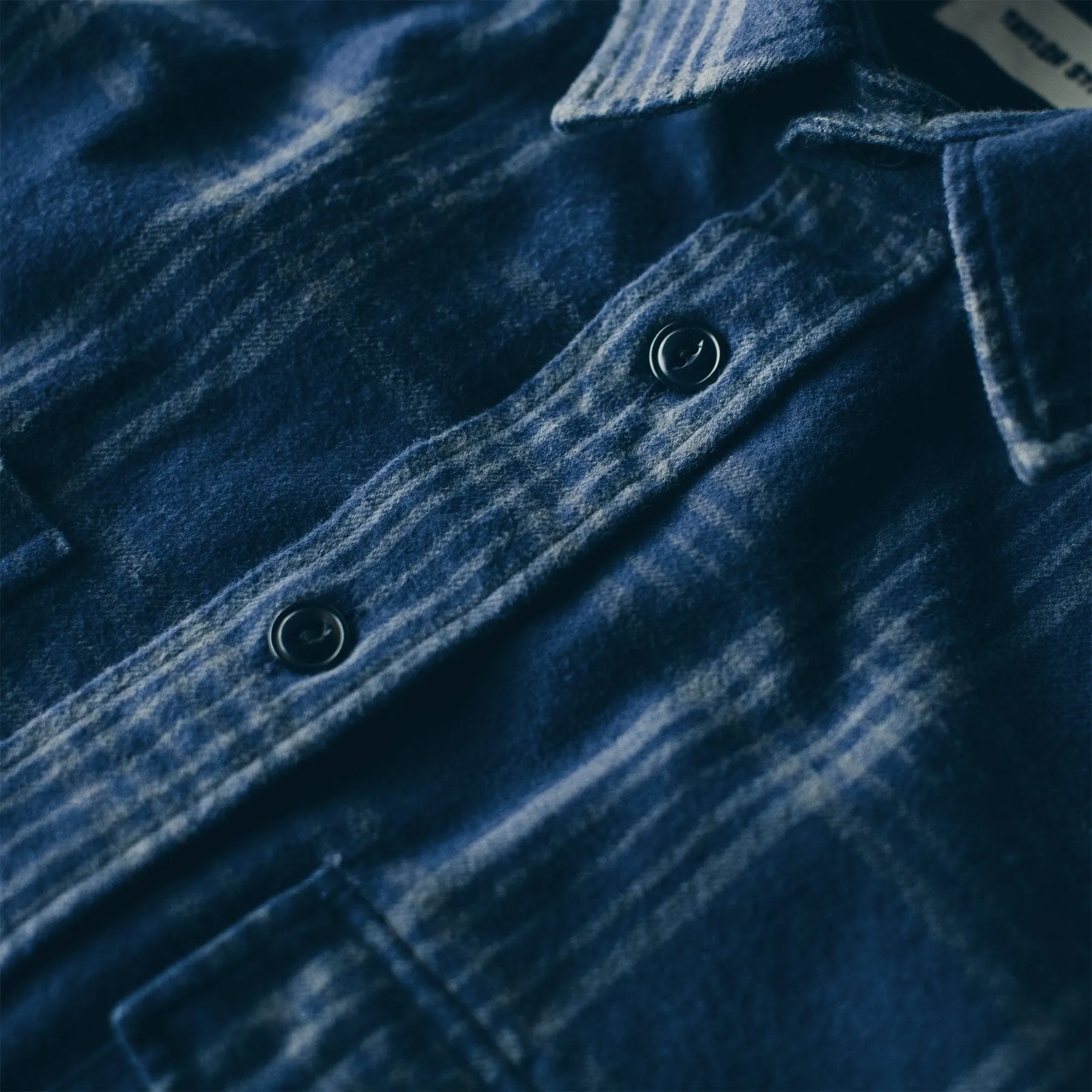 The Crater Shirt in Navy & Charcoal Plaid