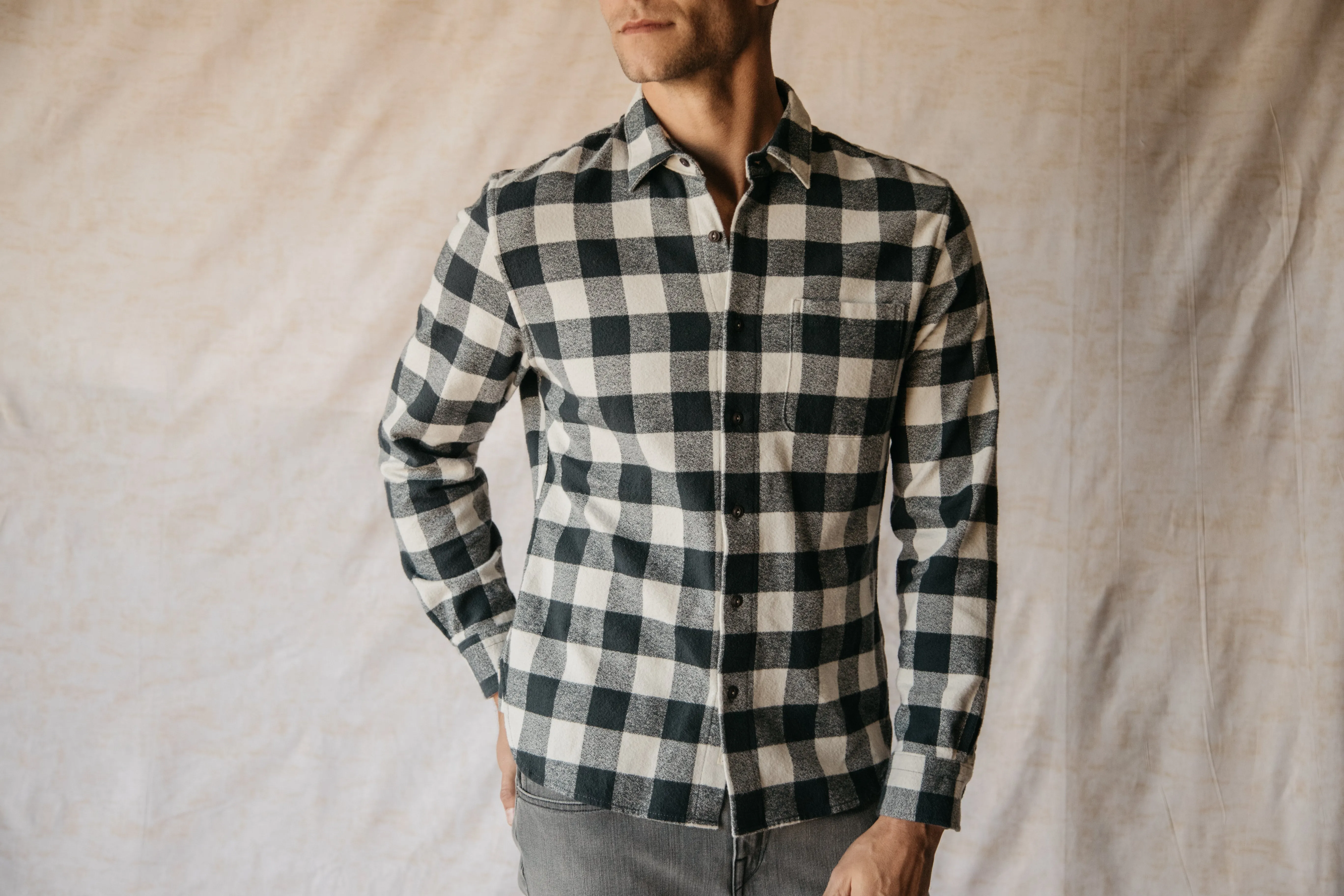 The Ripper Organic Cotton Plaid - Gray Ivory