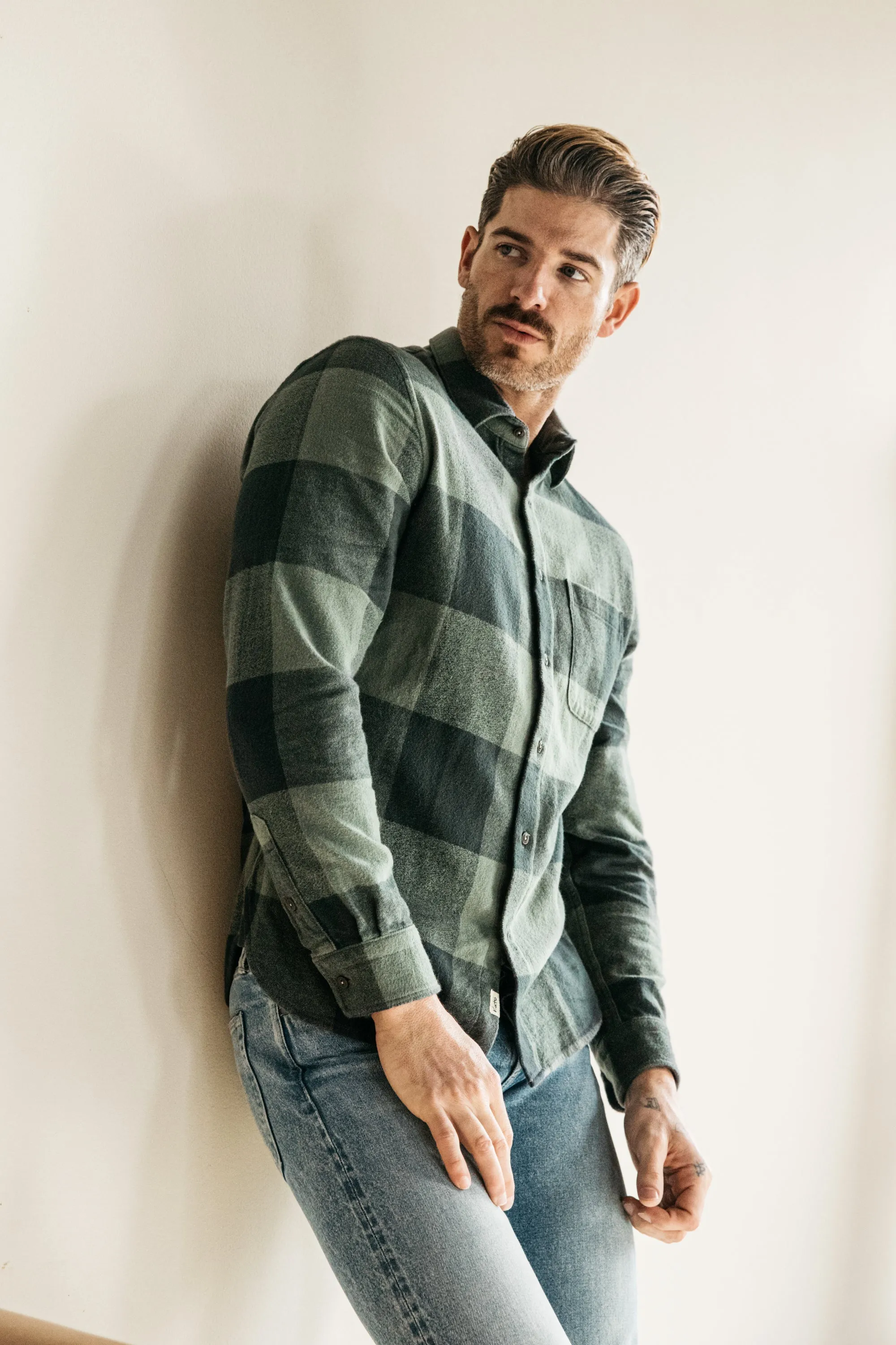 The Ripper Organic Cotton Plaid - Green Gray